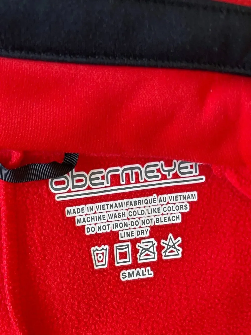 Obermeyer Softshell Jacket Mens Small Red Black Colorblock Patagonia North Face